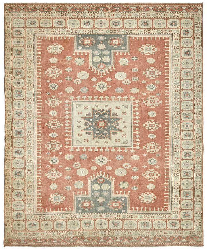 10x12 Beige Vintage Large Area Rug - 49718