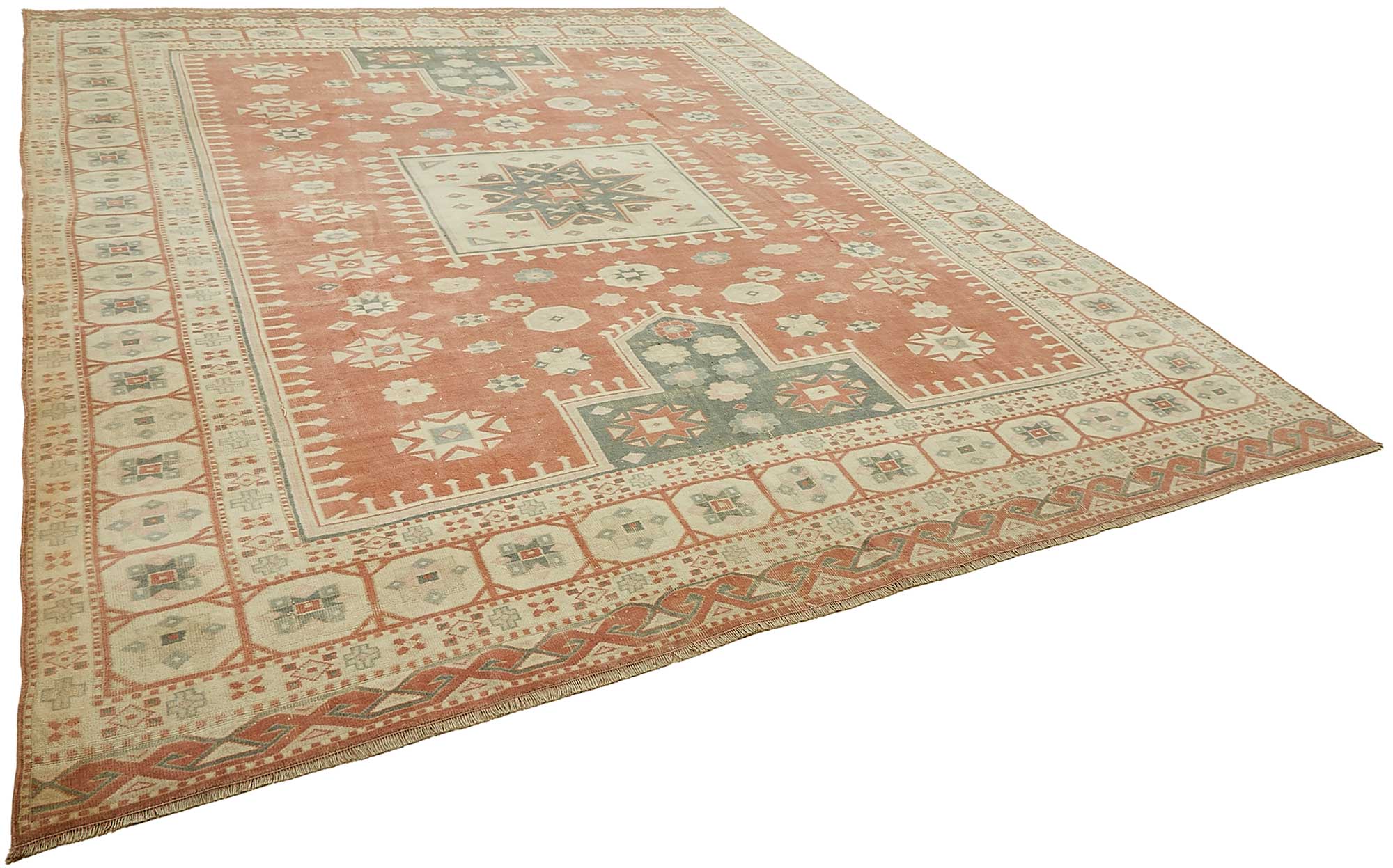 10x12 Beige Vintage Large Area Rug - 49718