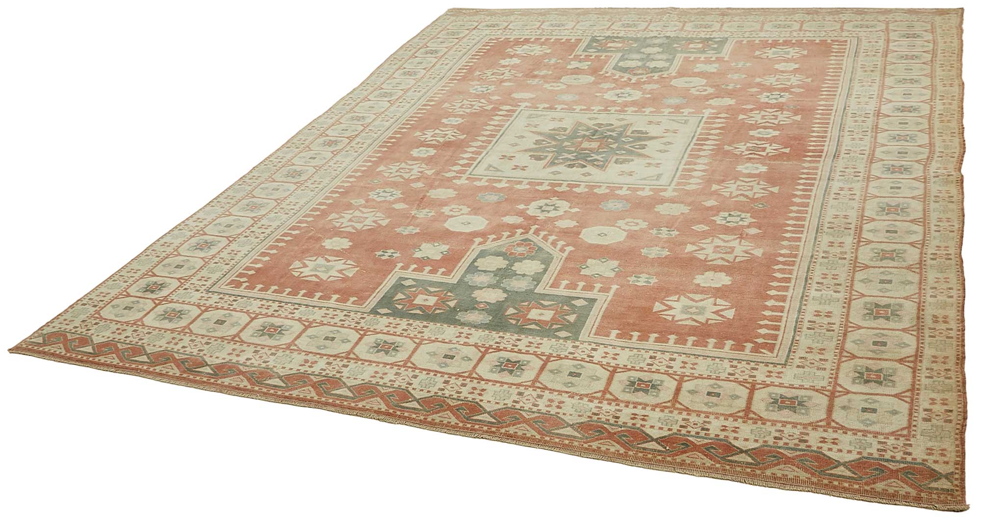 10x12 Beige Vintage Large Area Rug - 49718