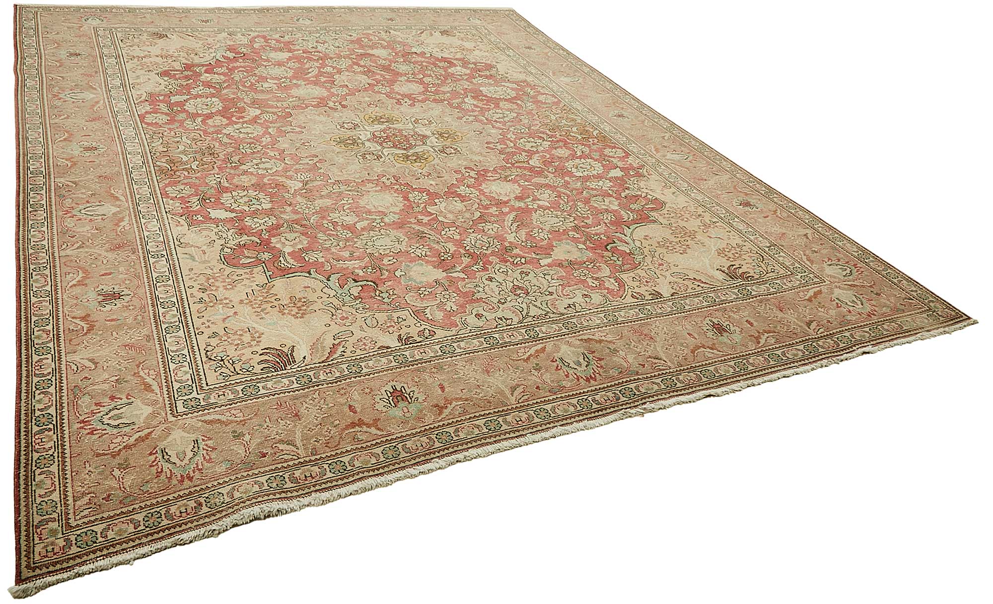 10x12 Beige Vintage Large Area Rug - 49719