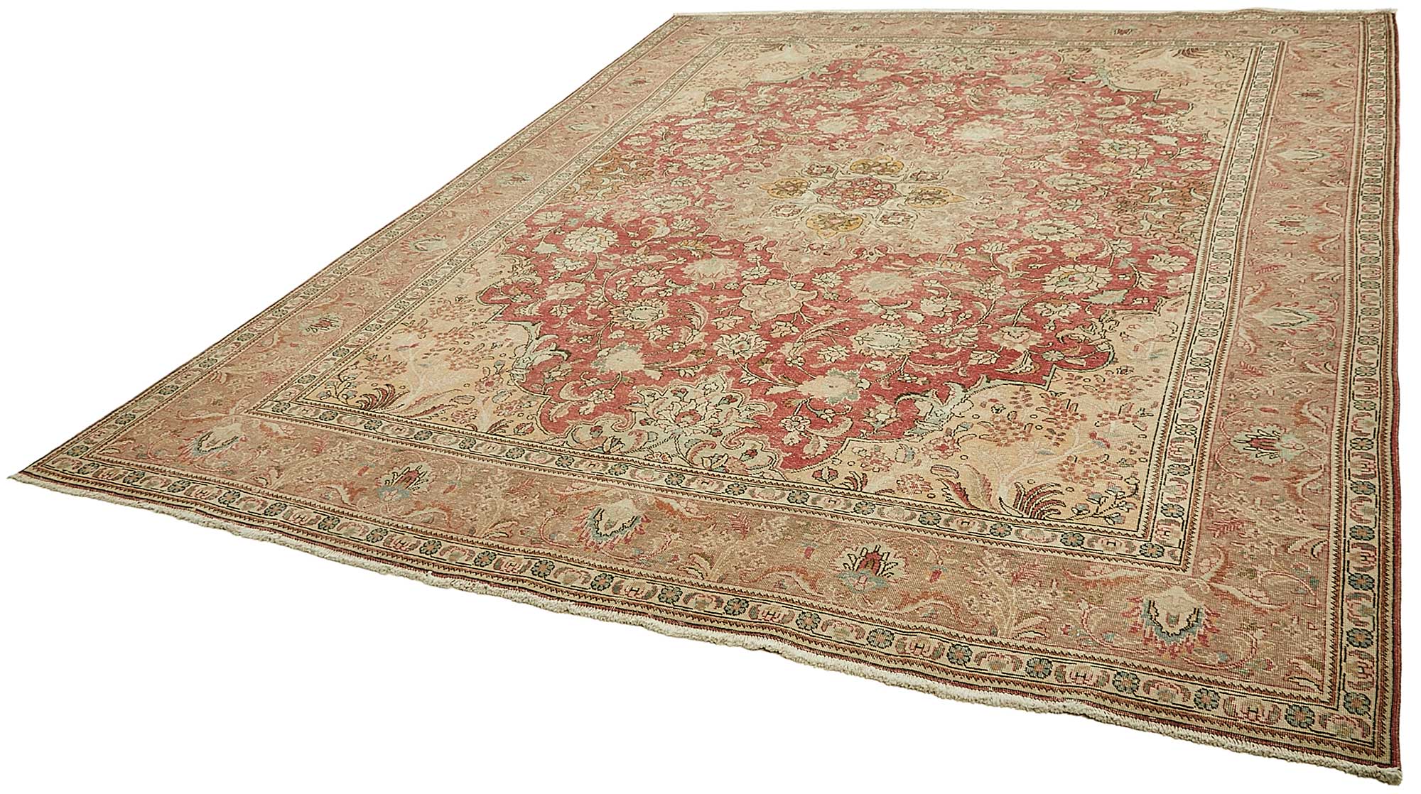 10x12 Beige Vintage Large Area Rug - 49719