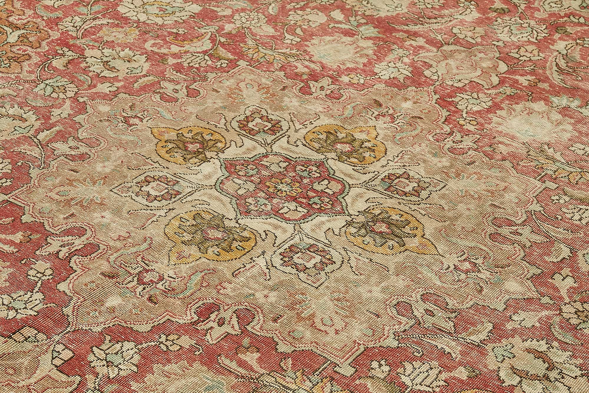 10x12 Beige Vintage Large Area Rug - 49719