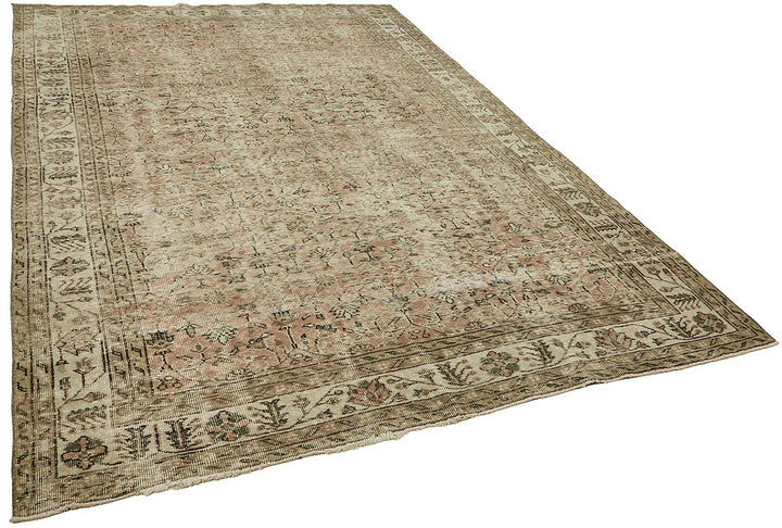 7x10 Hand-Knotted Turkish Vintage Rug - 49724