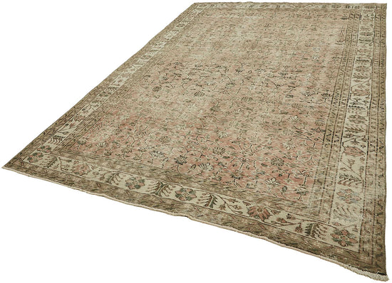 7x10 Hand-Knotted Turkish Vintage Rug - 49724