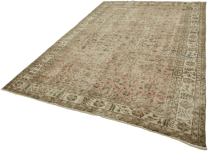 7x10 Hand-Knotted Turkish Vintage Rug - 49724