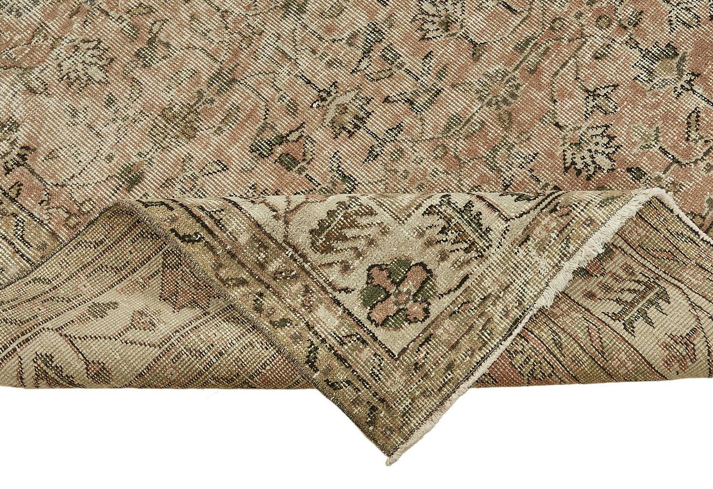 7x10 Hand-Knotted Turkish Vintage Rug - 49724