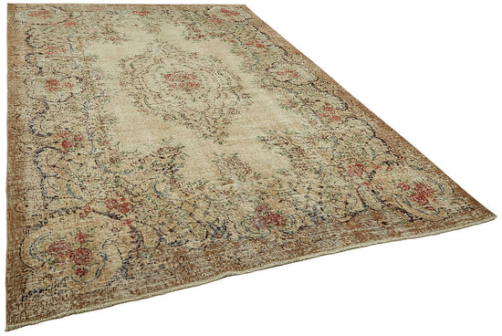 7x10 Hand-Knotted Turkish Vintage Rug - 49725