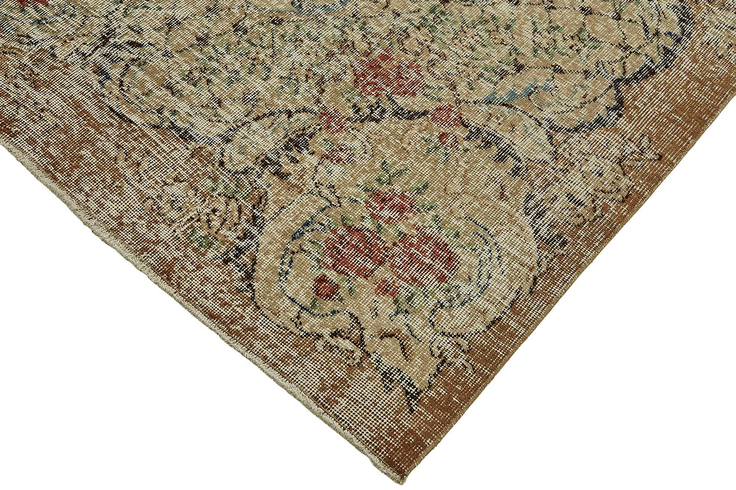 7x10 Hand-Knotted Turkish Vintage Rug - 49725