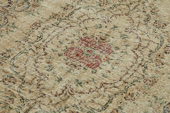 7x10 Hand-Knotted Turkish Vintage Rug - 49725