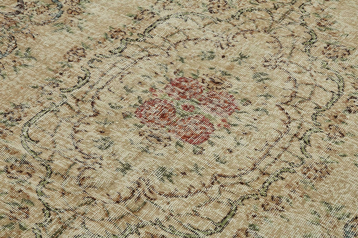 7x10 Hand-Knotted Turkish Vintage Rug - 49725