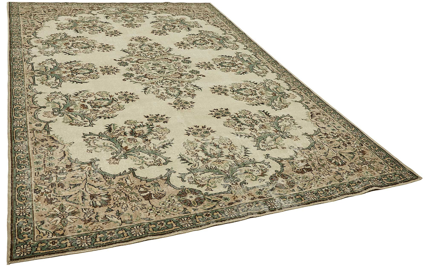 7x11 Hand-Knotted Turkish Vintage Rug - 49727