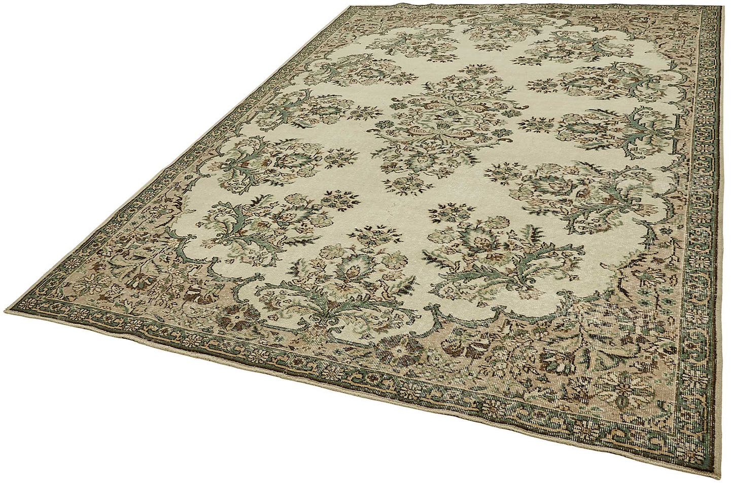 7x11 Hand-Knotted Turkish Vintage Rug - 49727