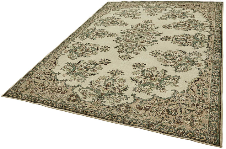 7x11 Hand-Knotted Turkish Vintage Rug - 49727