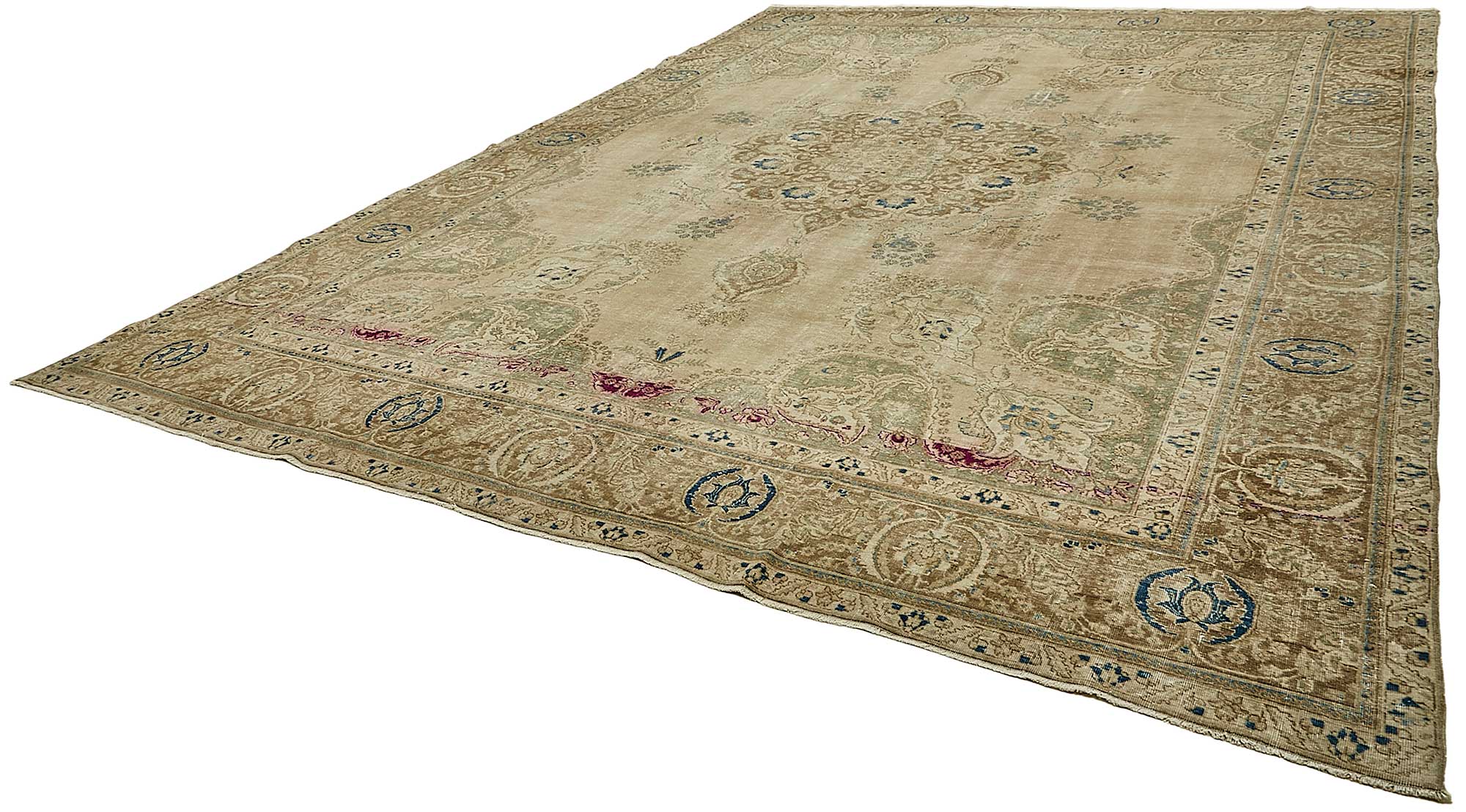 12x17 Beige Vintage Large Area Rug - 49729
