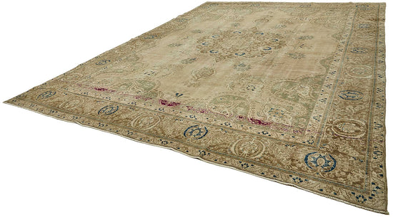 12x17 Beige Vintage Large Area Rug - 49729