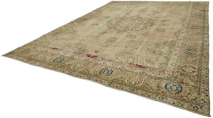 12x17 Beige Vintage Large Area Rug - 49729