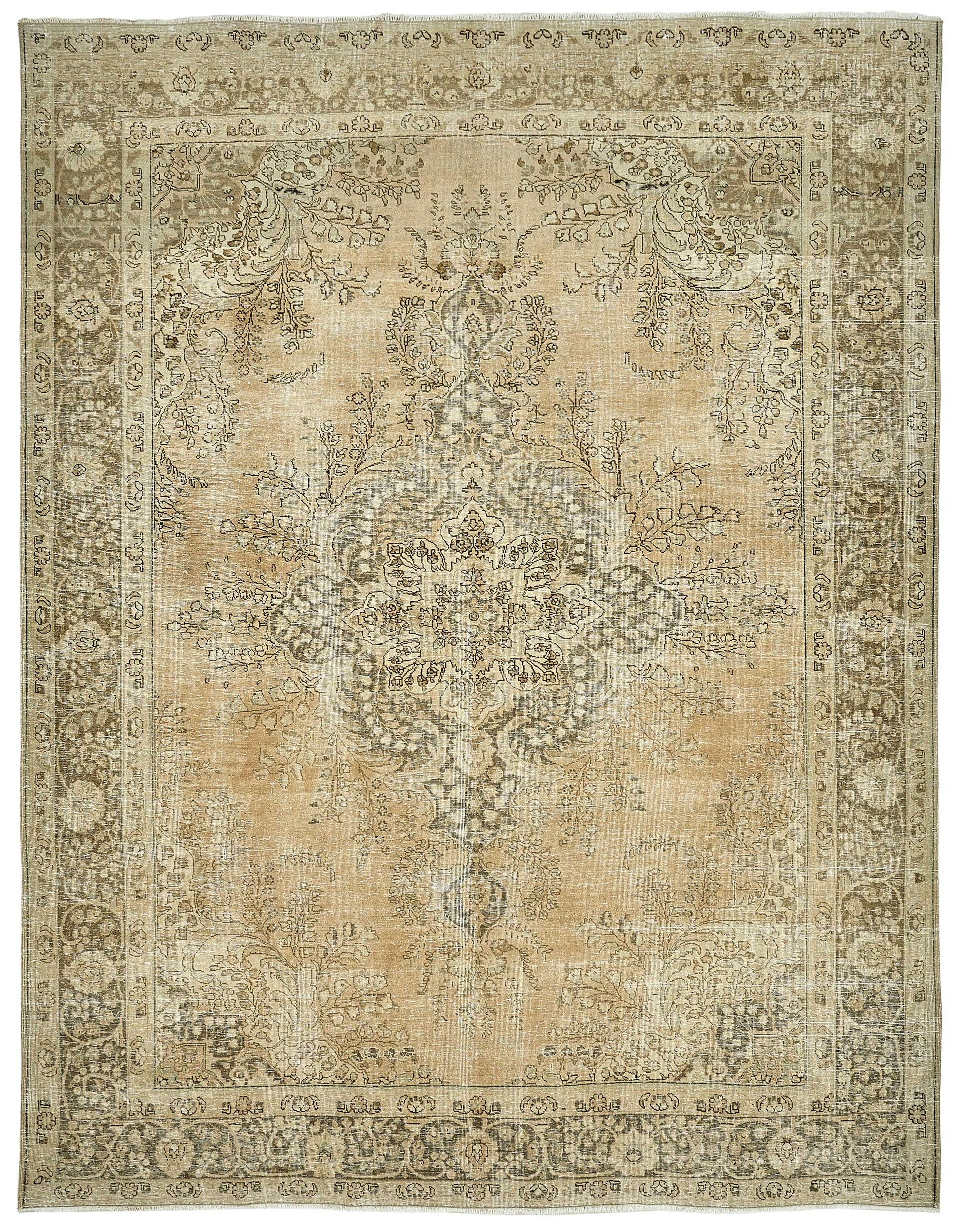 10x13 Beige Vintage Large Area Rug - 49730