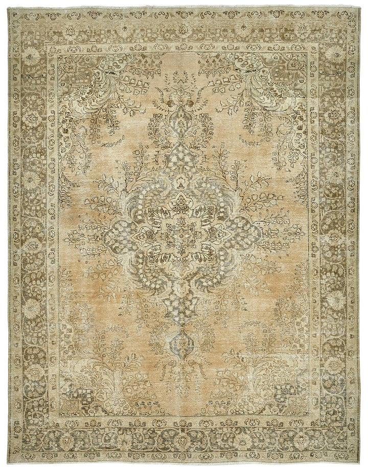 10x13 Beige Vintage Large Area Rug - 49730