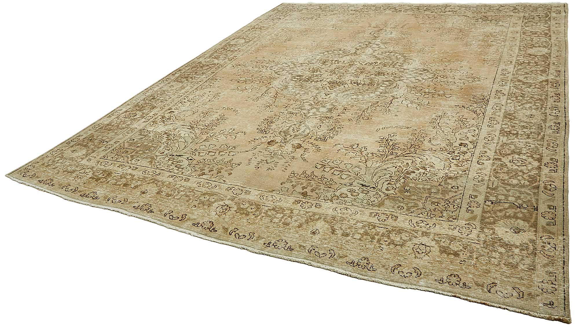 10x13 Beige Vintage Large Area Rug - 49730