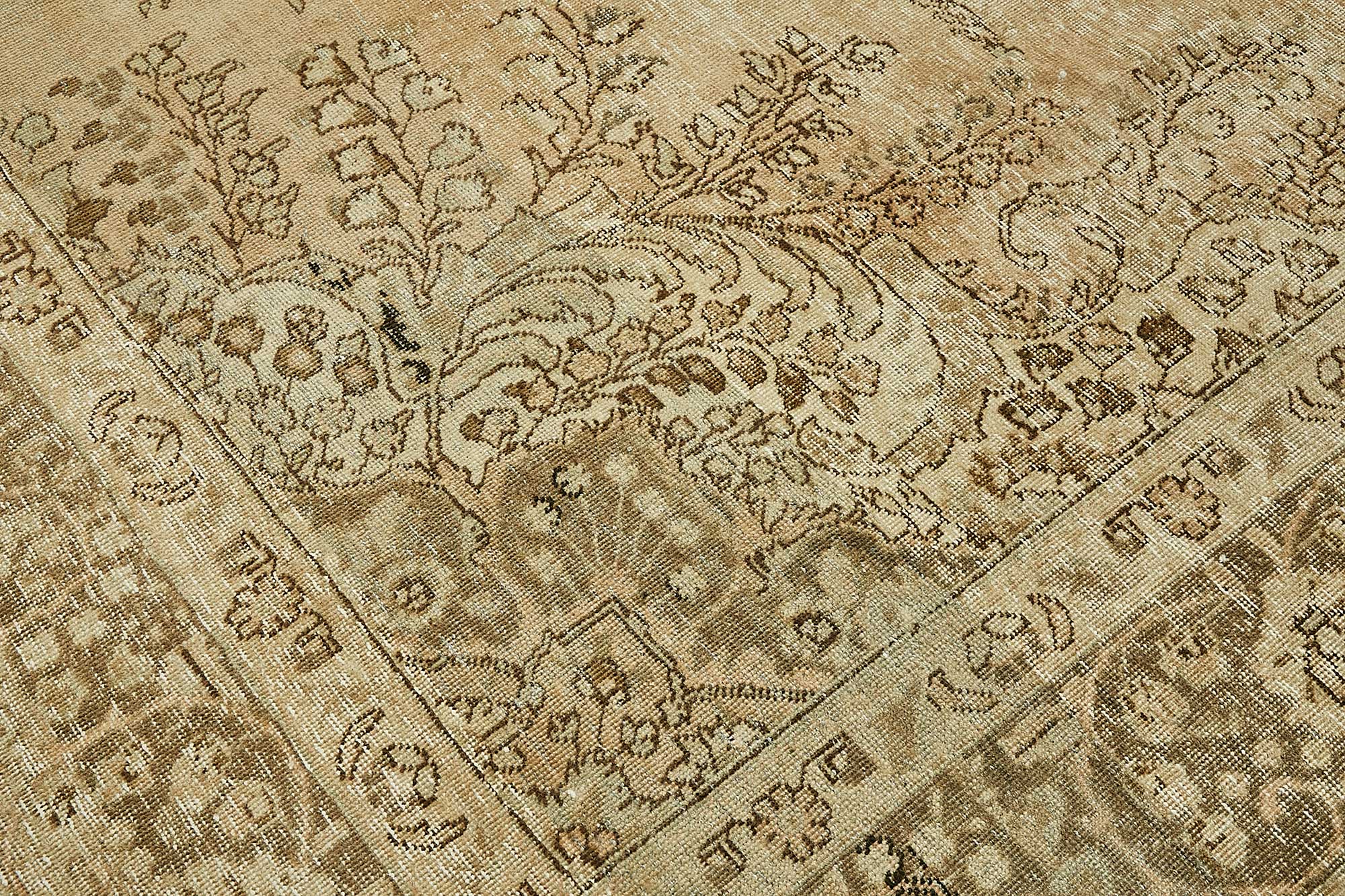 10x13 Beige Vintage Large Area Rug - 49730
