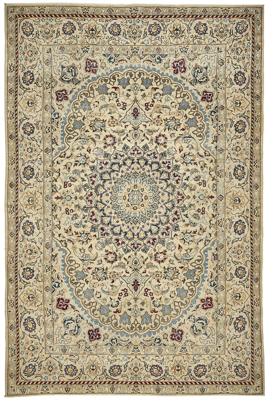 7x10 Beige Vintage Large Area Rug - 49731