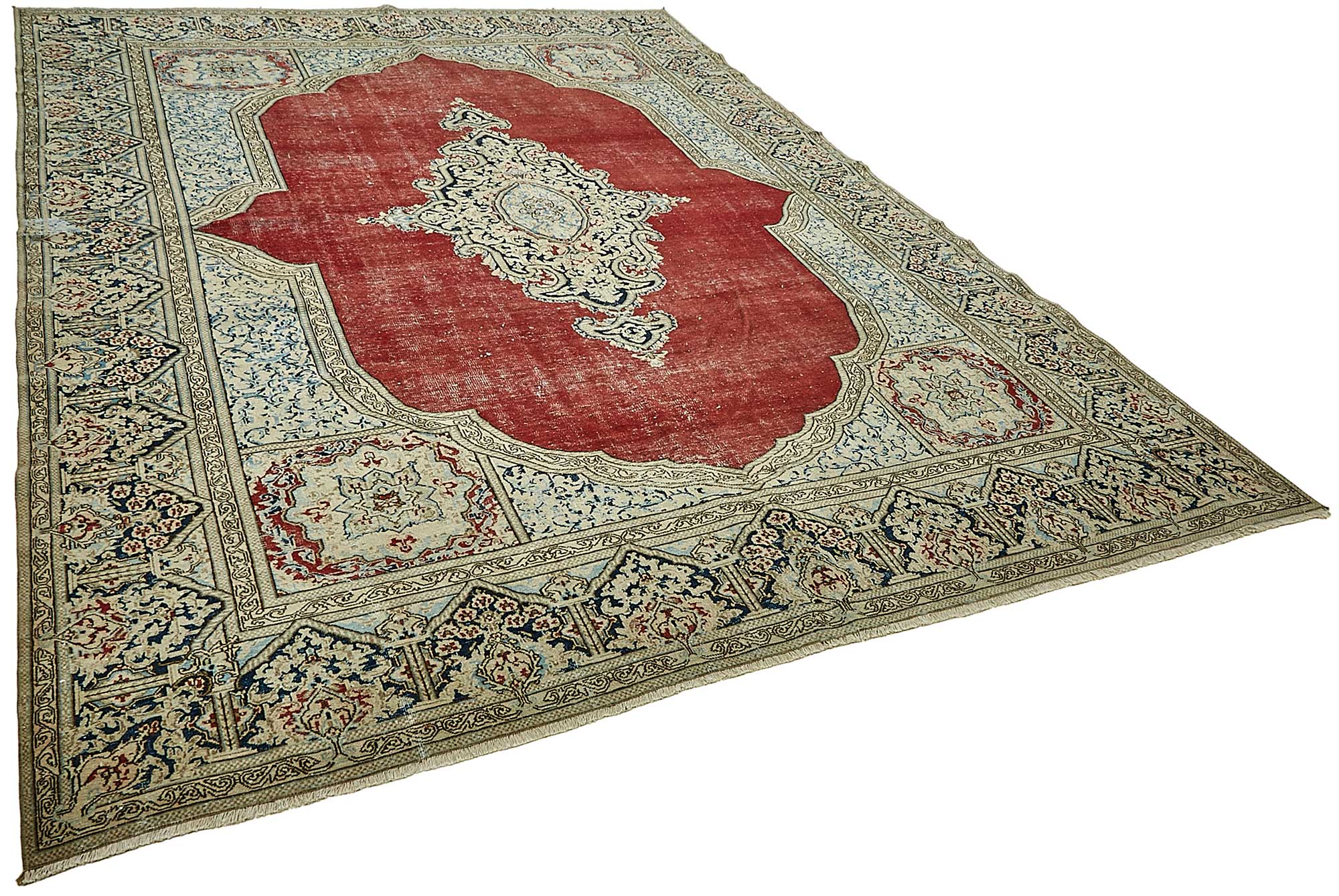 8x12 Beige Vintage Large Area Rug - 49733
