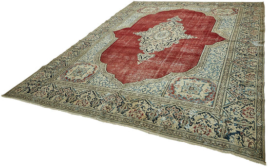 8x12 Beige Vintage Large Area Rug - 49733