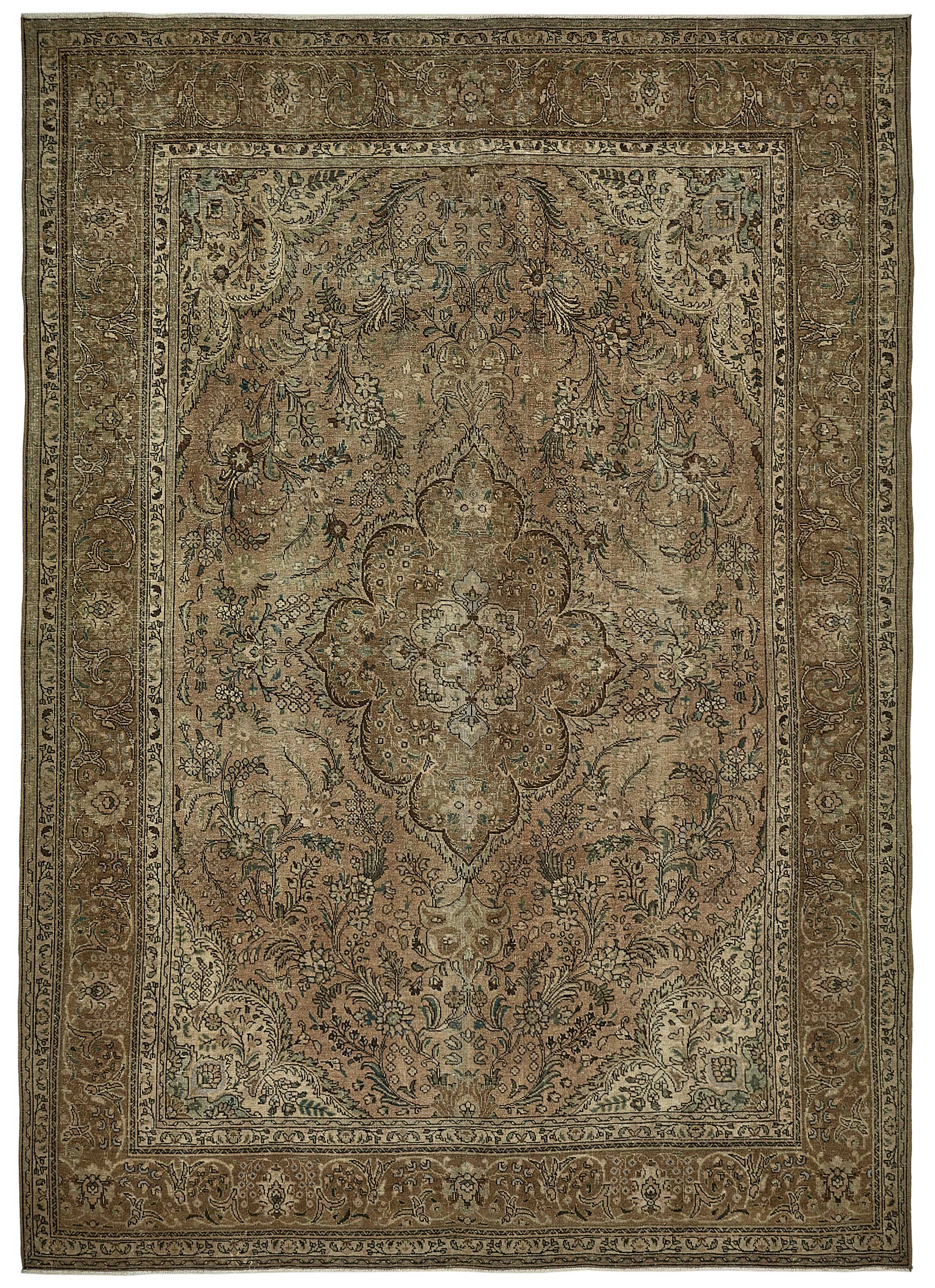 8x12 Brown Vintage Large Area Rug - 49734