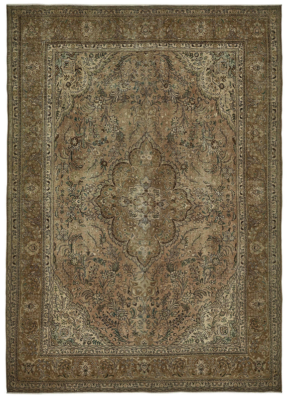 8x12 Brown Vintage Large Area Rug - 49734