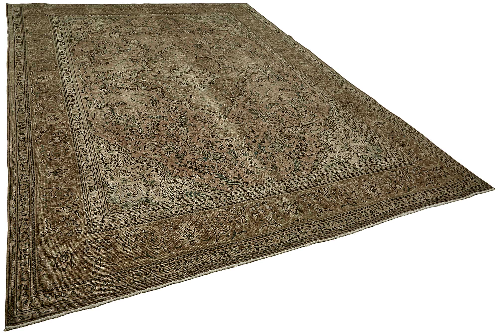 8x12 Brown Vintage Large Area Rug - 49734