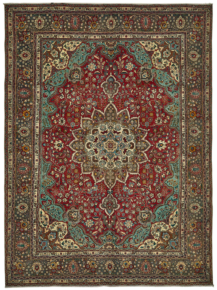 8x11 Beige Vintage Large Area Rug - 49735