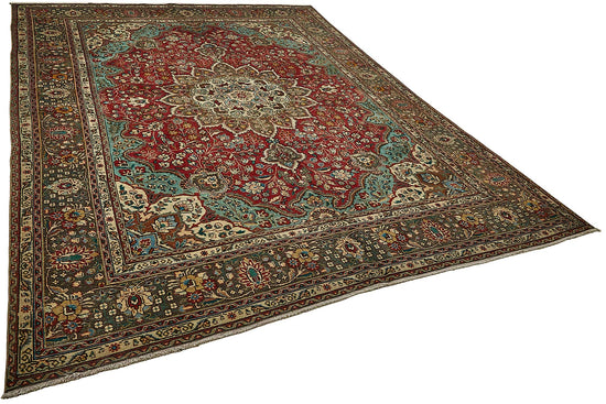 8x11 Beige Vintage Large Area Rug - 49735