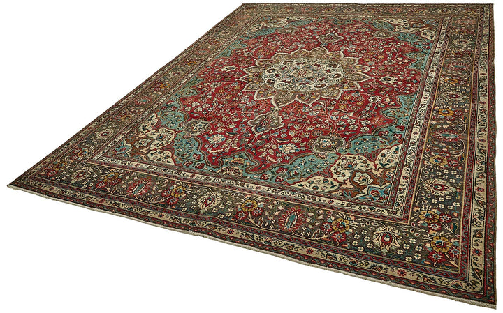 8x11 Beige Vintage Large Area Rug - 49735