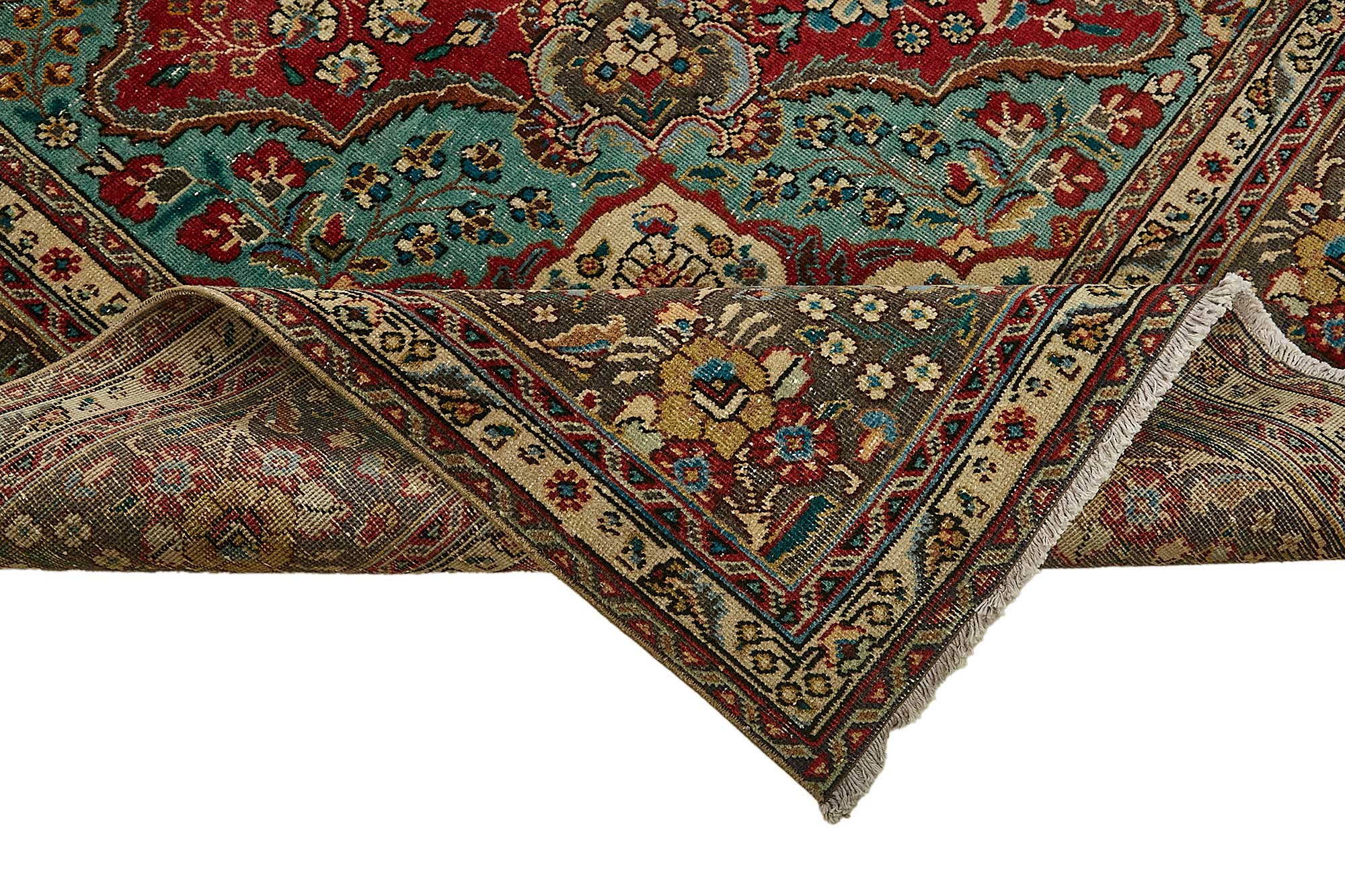 8x11 Beige Vintage Large Area Rug - 49735