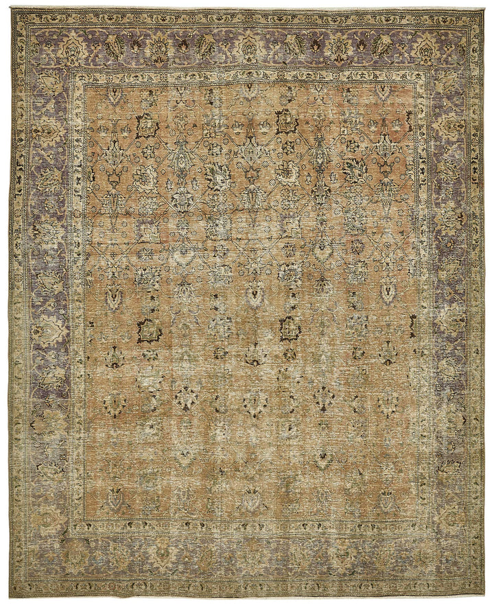 10x12 Beige Vintage Large Area Rug - 49736
