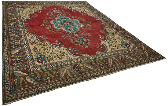 10x13 Beige Vintage Large Area Rug - 49737