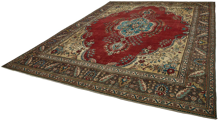 10x13 Beige Vintage Large Area Rug - 49737