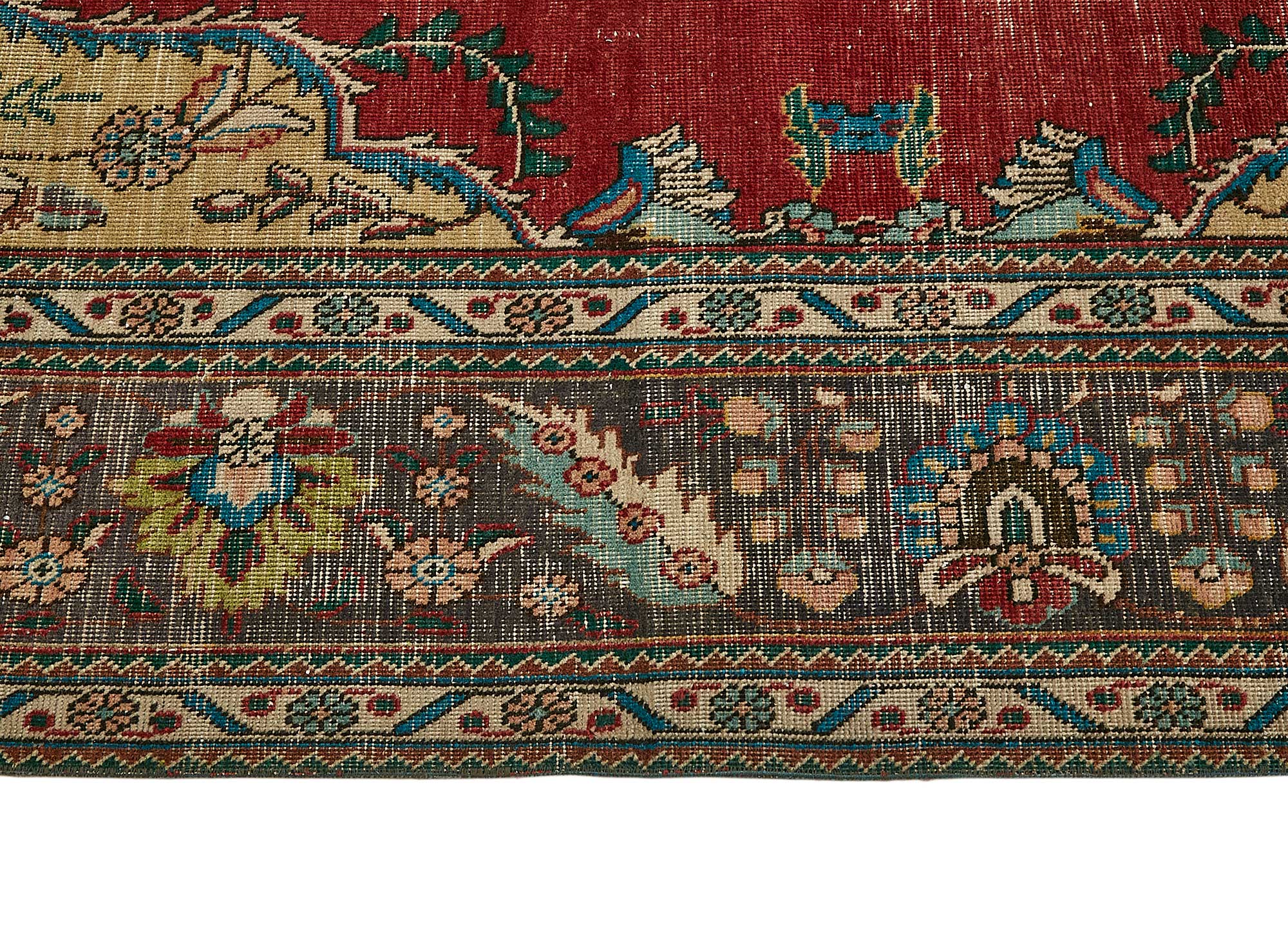 10x13 Beige Vintage Large Area Rug - 49737