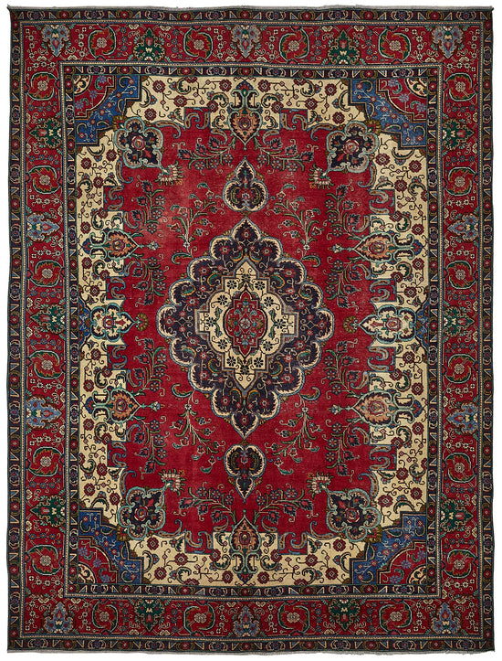10x13 Beige Vintage Large Area Rug - 49738
