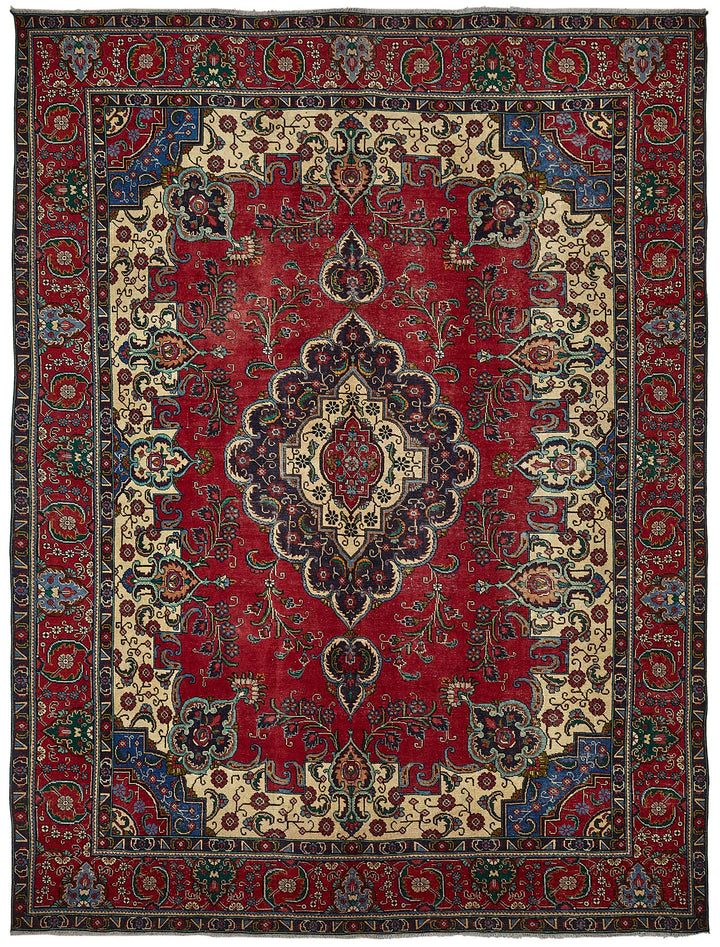 10x13 Beige Vintage Large Area Rug - 49738