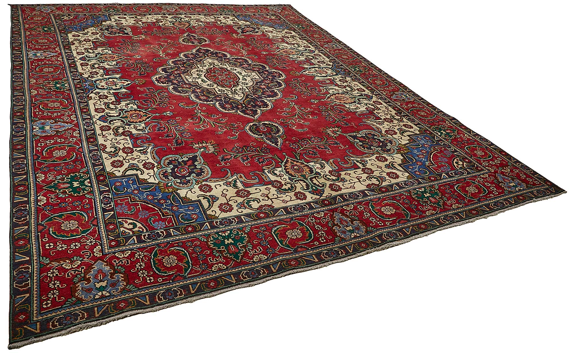 10x13 Beige Vintage Large Area Rug - 49738