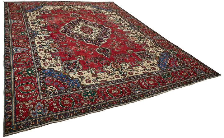10x13 Beige Vintage Large Area Rug - 49738