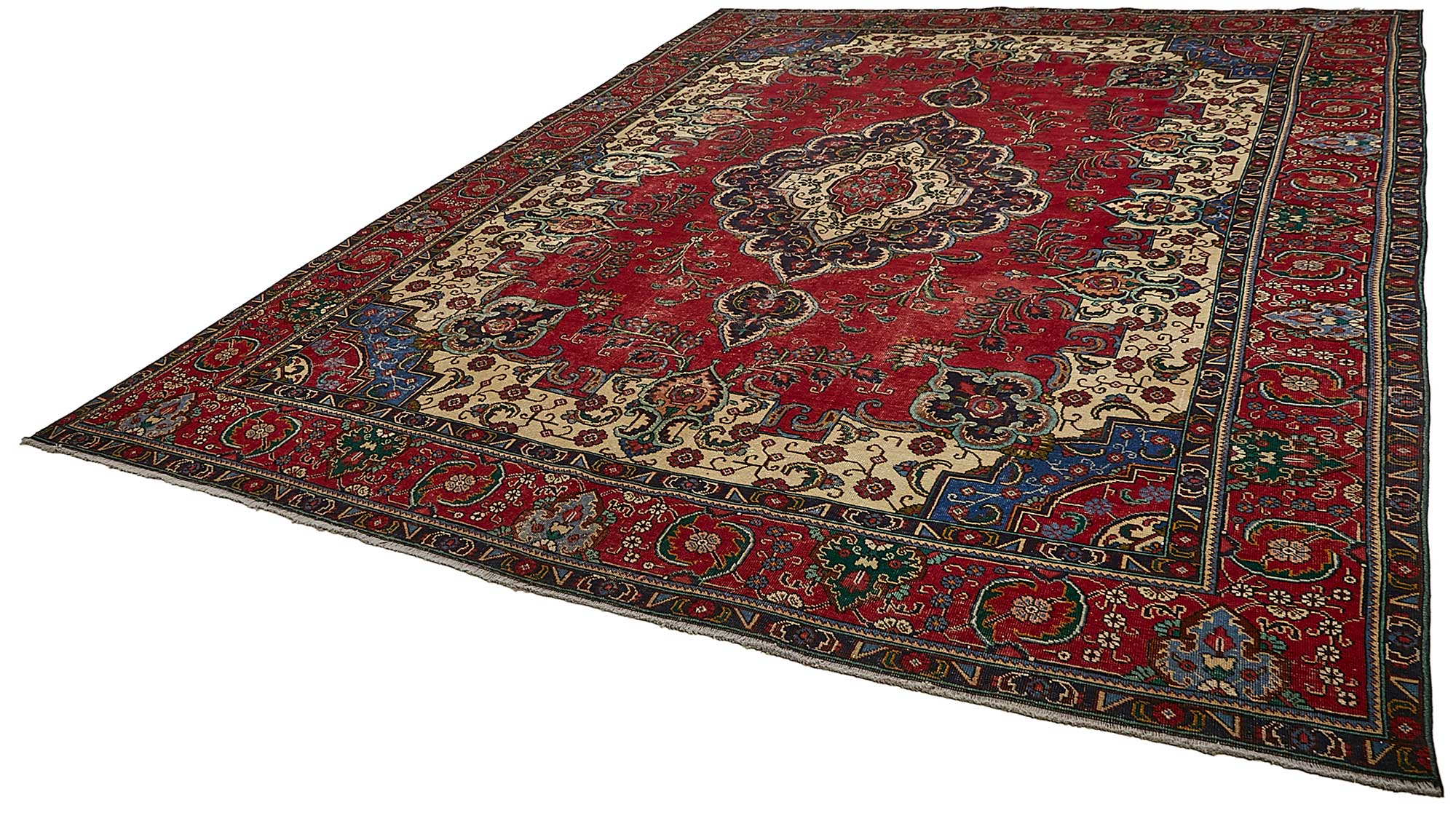 10x13 Beige Vintage Large Area Rug - 49738