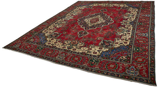 10x13 Beige Vintage Large Area Rug - 49738