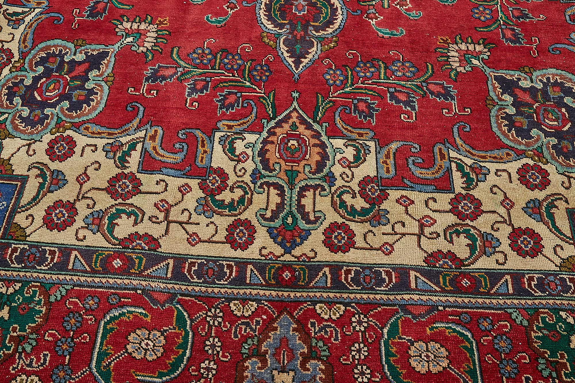 10x13 Beige Vintage Large Area Rug - 49738