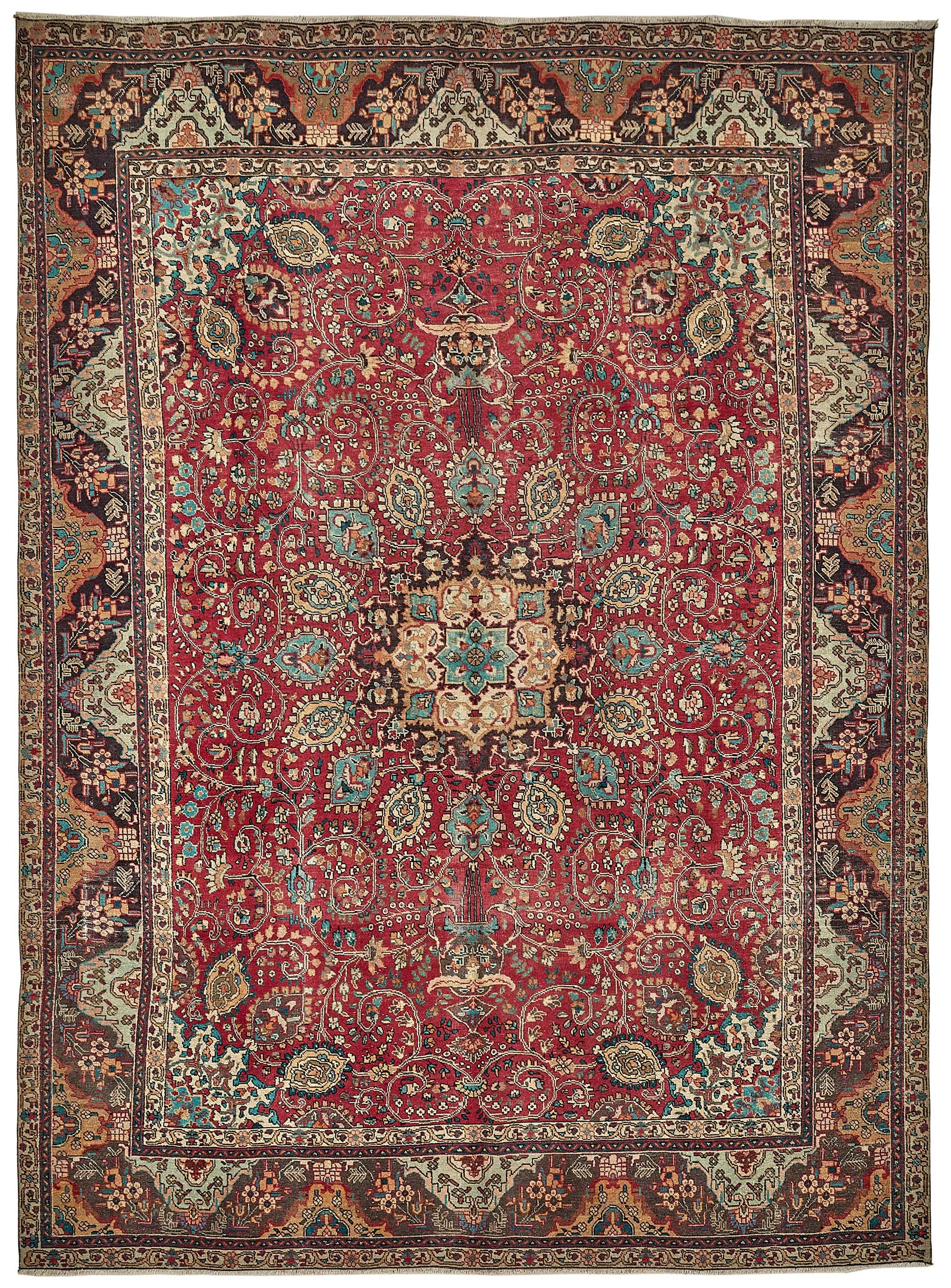 9x13 Beige Vintage Large Area Rug - 49739