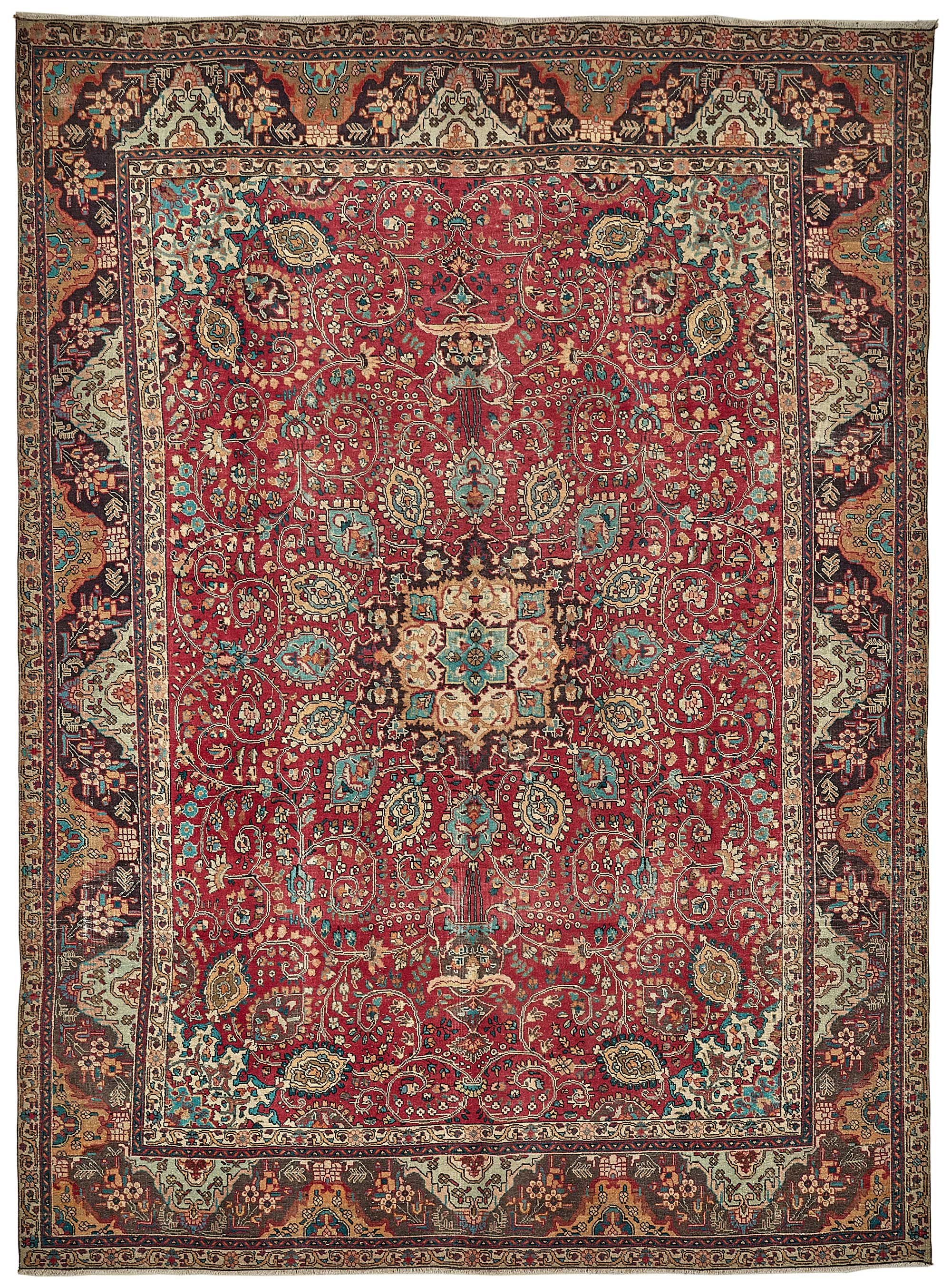 9x13 Beige Vintage Large Area Rug - 49739