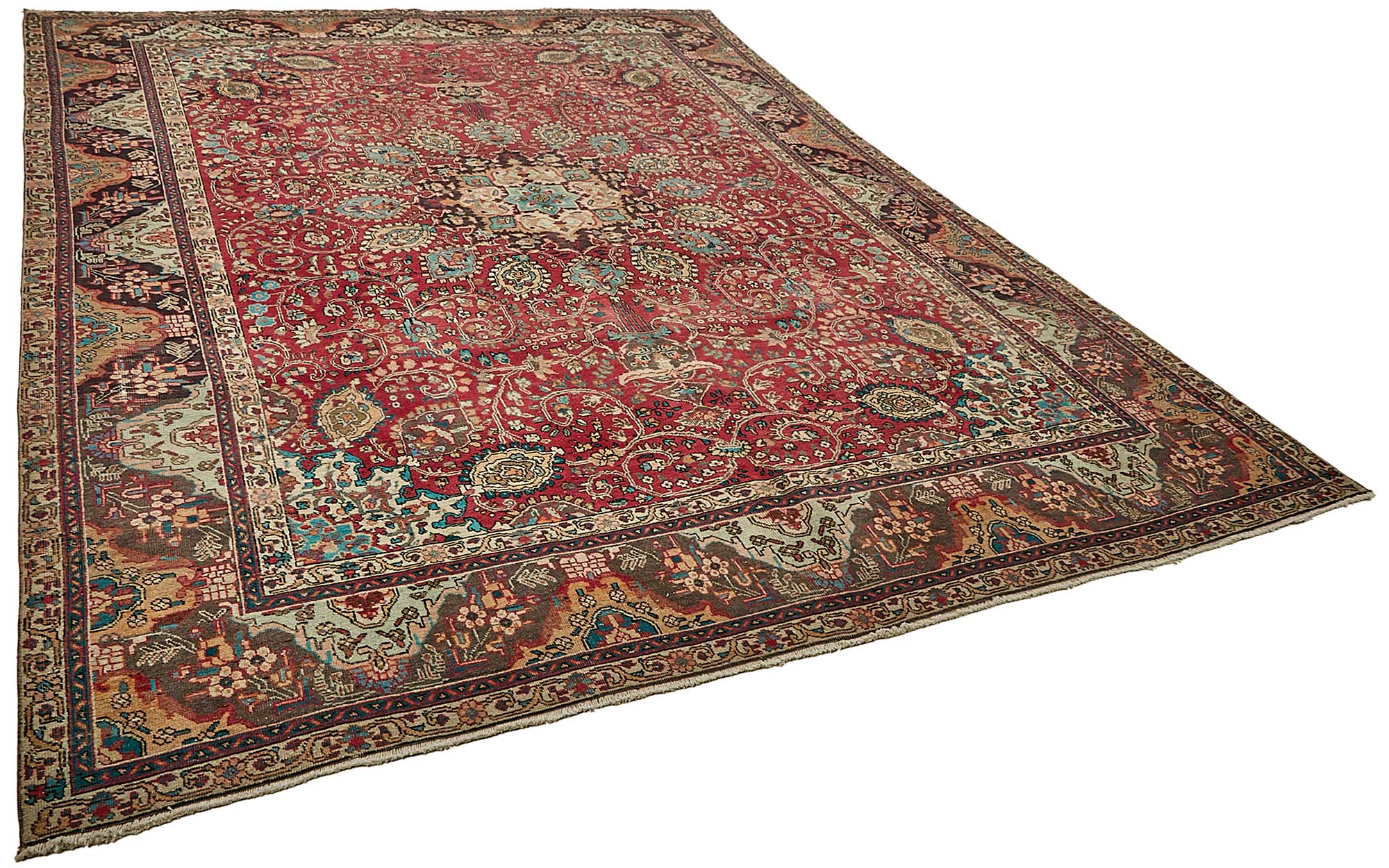 9x13 Beige Vintage Large Area Rug - 49739