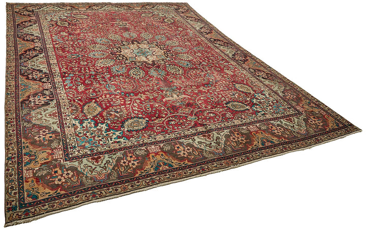 9x13 Beige Vintage Large Area Rug - 49739