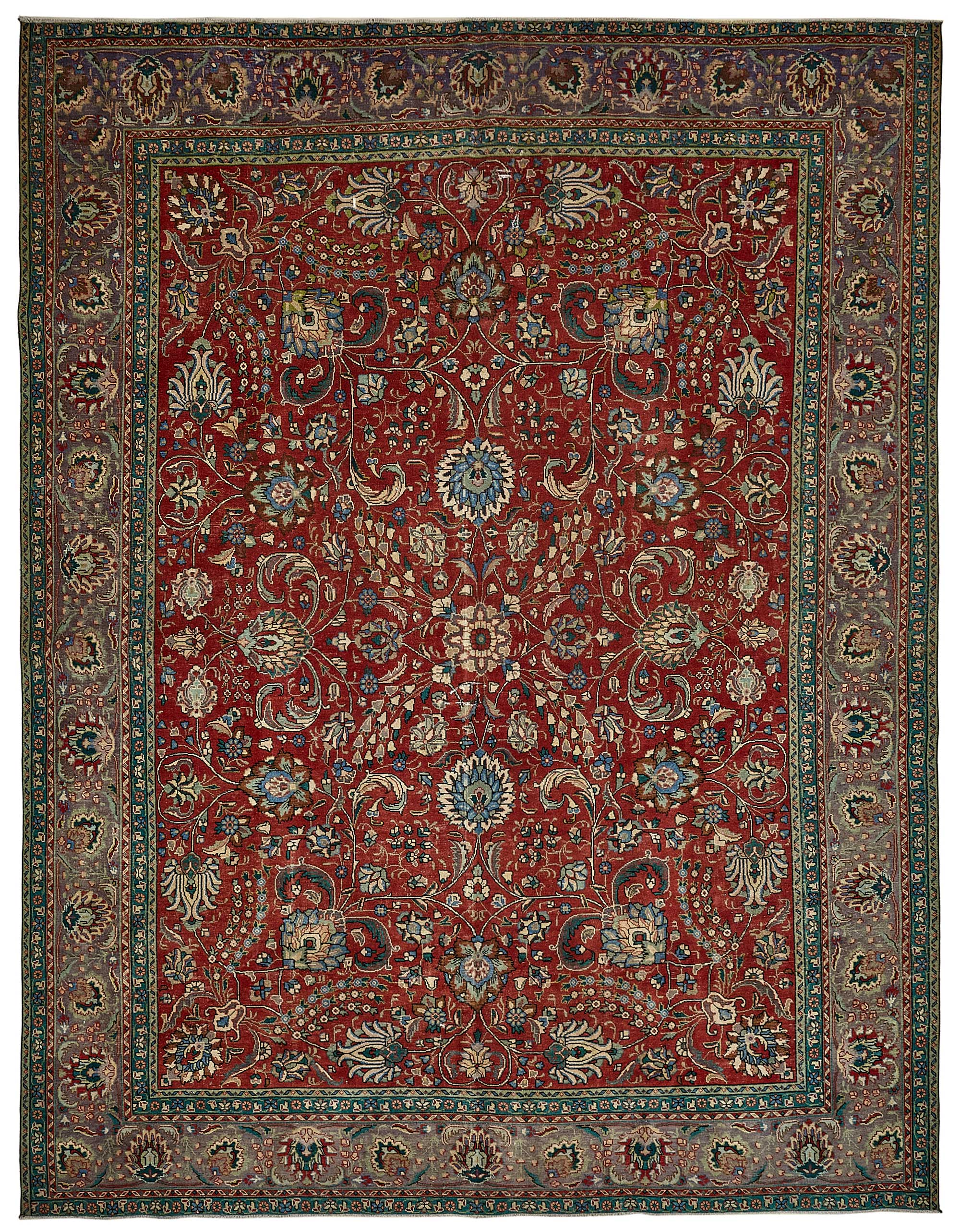 9x12 Beige Vintage Large Area Rug - 49740